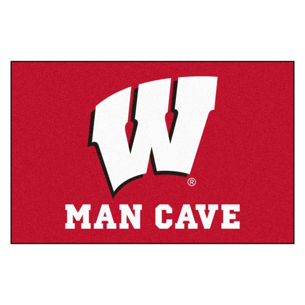 FanMats® - University of Wisconsin 19" x 30" Nylon Face Man Cave Starter Mat with "W" Logo