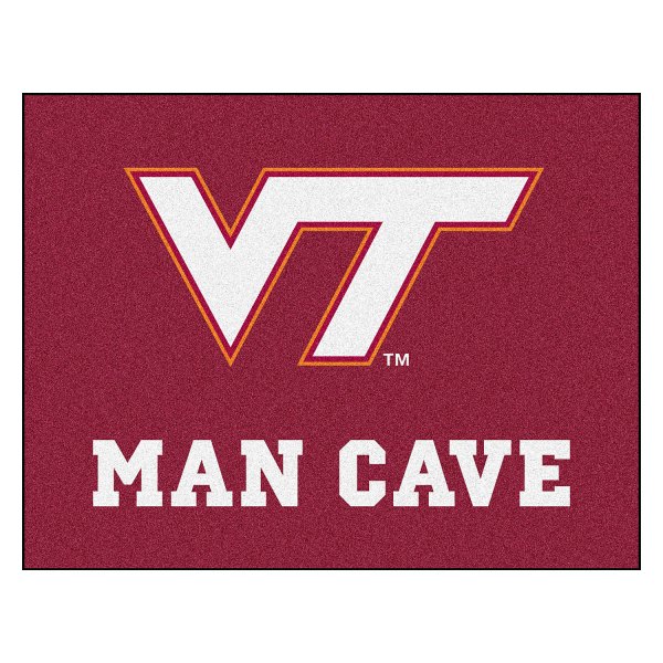 FanMats® - Virginia Tech 33.75" x 42.5" Nylon Face Man Cave All-Star Floor Mat with "VT" Logo