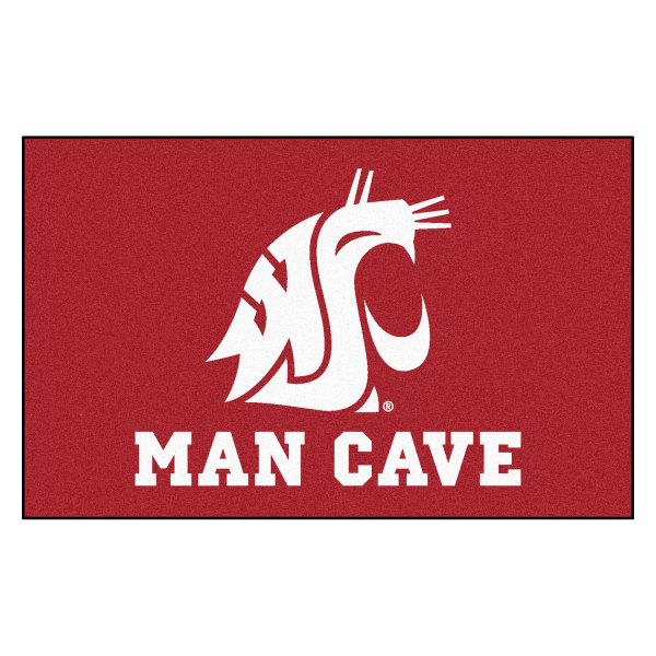 FanMats® - Washington State University 60" x 96" Nylon Face Man Cave Ulti-Mat with "WSU Cougar" Logo