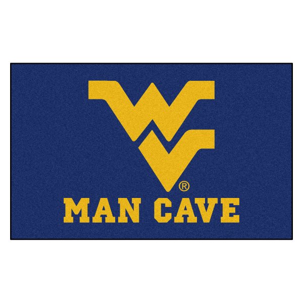 FanMats® - West Virginia University 60" x 96" Nylon Face Man Cave Ulti-Mat with "WV" Logo