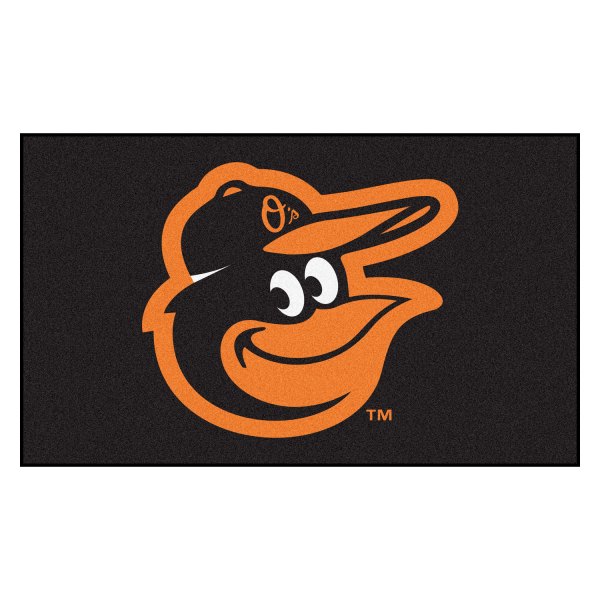 FanMats® - Baltimore Orioles 19" x 30" Nylon Face Starter Mat with "Cartoon Bird" Logo