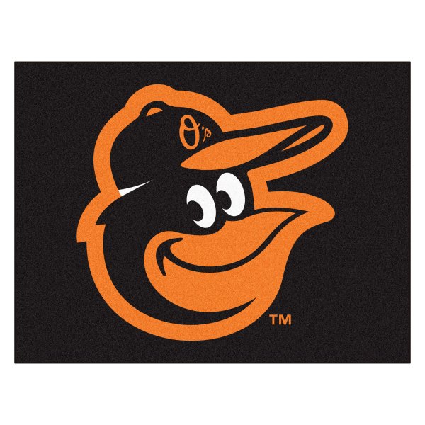 FanMats® - Baltimore Orioles 33.75" x 42.5" Nylon Face All-Star Floor Mat with "Cartoon Bird" Logo