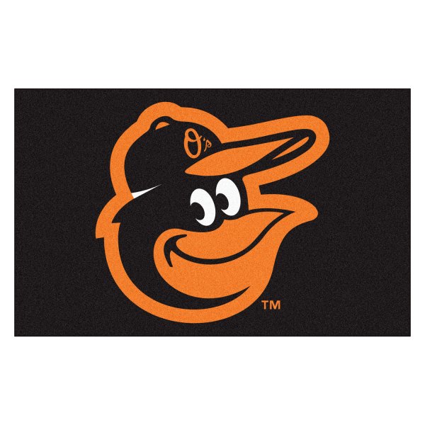 FanMats® - Baltimore Orioles 60" x 96" Nylon Face Ulti-Mat with "Cartoon Bird" Logo