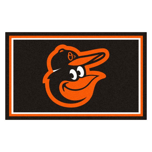 FanMats® - Baltimore Orioles 48" x 72" Nylon Face Ultra Plush Floor Rug with "Cartoon Bird" Logo