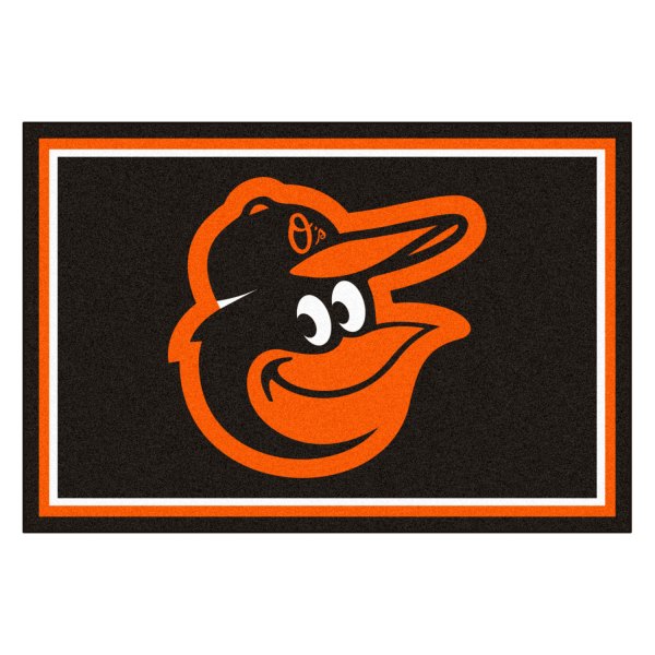 FanMats® - Baltimore Orioles 60" x 96" Nylon Face Ultra Plush Floor Rug with "Cartoon Bird" Logo