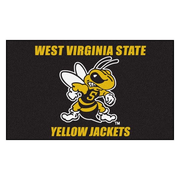 FanMats® - West Virginia State University 19" x 30" Nylon Face Starter Mat with "Yellow Jacket" Logo & Wordmark