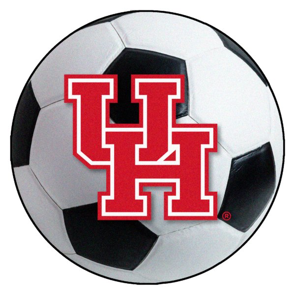 FanMats® - University of Houston 27" Dia Nylon Face Soccer Ball Floor Mat with "Interlocked UH" Logo