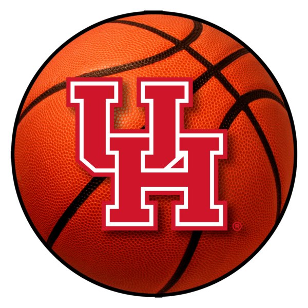 FanMats® - University of Houston 27" Dia Nylon Face Basketball Ball Floor Mat with "Interlocked UH" Logo
