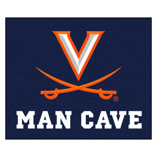 FanMats® - University of Virginia 59.5" x 71" Nylon Face Man Cave Tailgater Mat with "V with Swords" Logo
