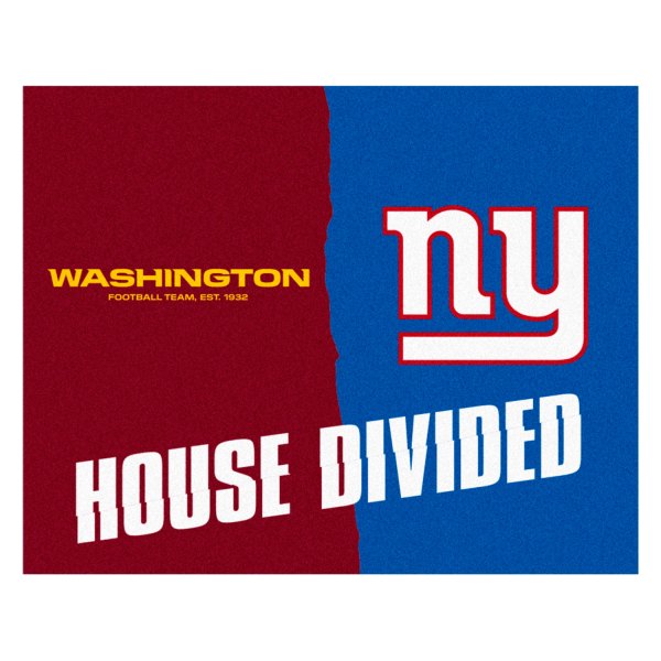 FanMats® - Washington/Giants 33.75" x 42.5" Nylon Face House Divided Floor Mat