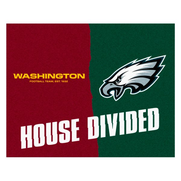 FanMats® - Washington/Eagles 33.75" x 42.5" Nylon Face House Divided Floor Mat