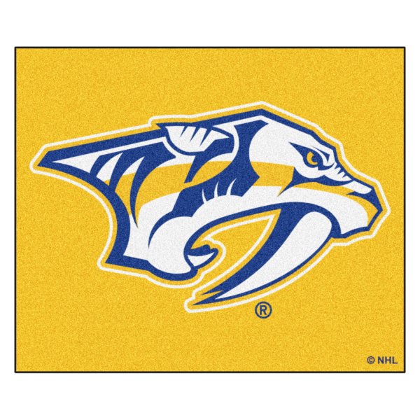 FanMats® - Nashville Predators 59.5" x 71" Yellow Nylon Face Tailgater Mat with "Saber Tooth Tiger" Logo