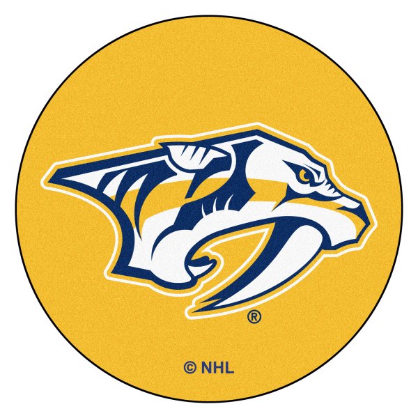 FanMats® - Nashville Predators 27" Dia Nylon Face Hockey Puck Floor Mat