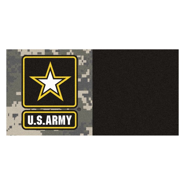 FanMats® - U.S. Army 18" x 18" Nylon Face Team Carpet Tiles with "U.S Army" Official Logo