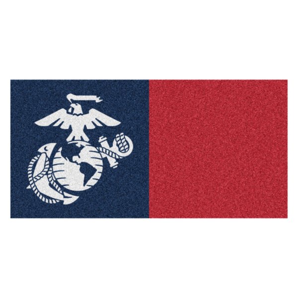 FanMats® - U.S. Marines 18" x 18" Nylon Face Team Carpet Tiles with "Marines" Official Logo