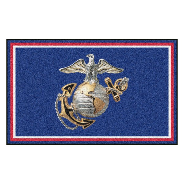 FanMats® - U.S. Marines 48" x 72" Nylon Face Ultra Plush Floor Rug with Standard "Marines" Official Logo