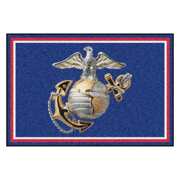 FanMats® - U.S. Marines 60" x 96" Nylon Face Ultra Plush Floor Rug with Standard "Marines" Official Logo