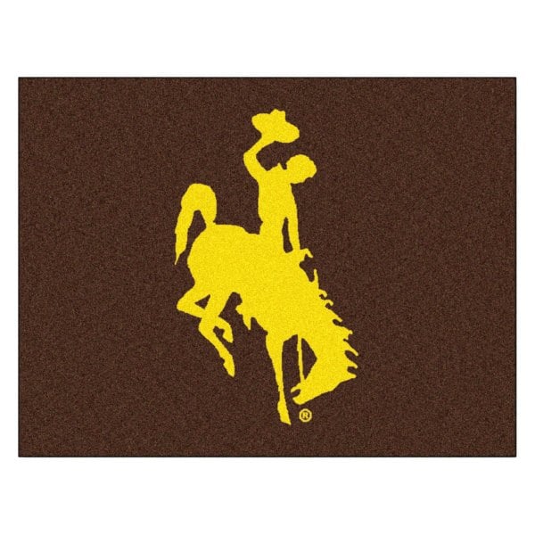 FanMats® - University of Wyoming 33.75" x 42.5" Nylon Face All-Star Floor Mat with "Bucking Cowboy" Logo