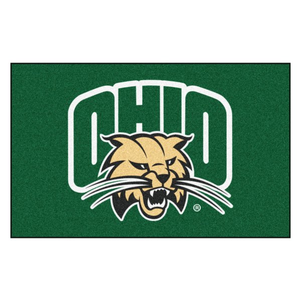 FanMats® - Ohio University 60" x 96" Nylon Face Ulti-Mat with "OHIO Cat" Logo