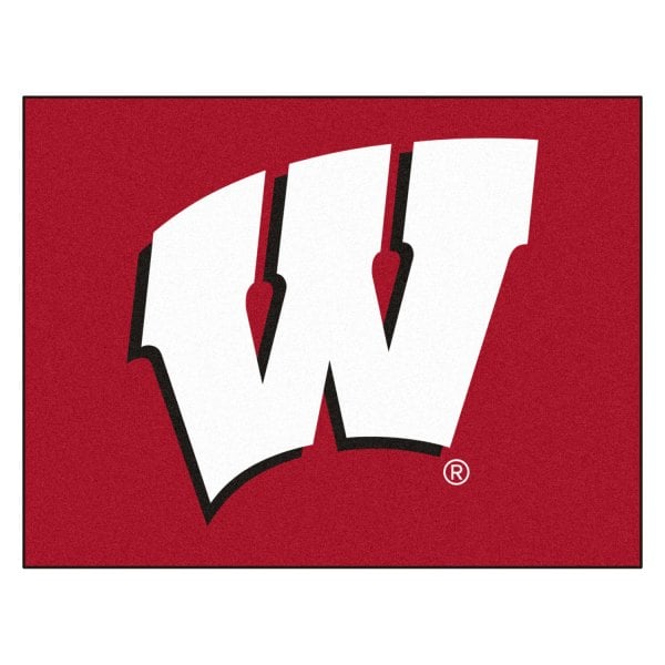 FanMats® - University of Wisconsin 33.75" x 42.5" Nylon Face All-Star Floor Mat with "W" Logo