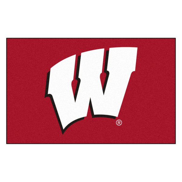 FanMats® - University of Wisconsin 60" x 96" Nylon Face Ulti-Mat with "W" Logo