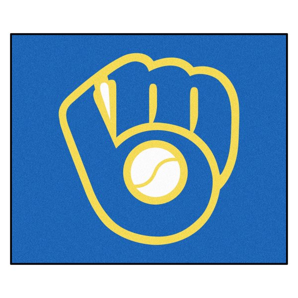 FanMats® - Milwaukee Brewers 59.5" x 71" Nylon Face Tailgater Mat with "MB Glove" Logo