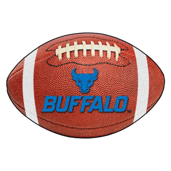 FanMats® - State University of New York at Buffalo 20.5" x 32.5" Nylon Face Football Ball Floor Mat with "Buffalo Head & Wordmark" Logo