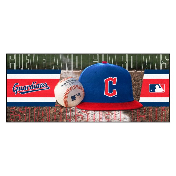 FanMats® - Cleveland Indians 30" x 72" Nylon Face Baseball Runner Mat with "C" Logo