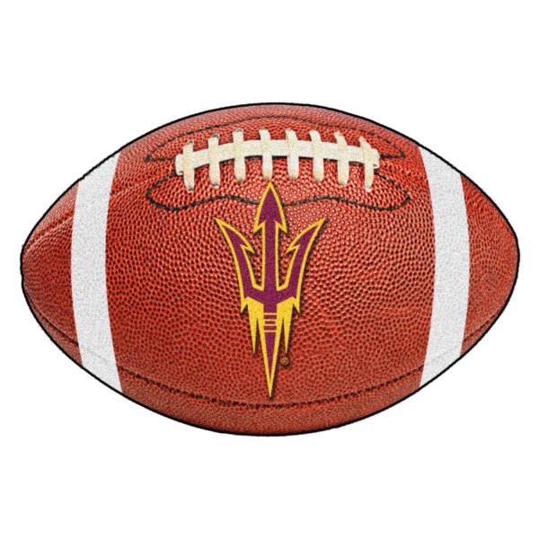 FanMats® - Arizona State University 20.5" x 32.5" Nylon Face Football Ball Floor Mat with "Pitchfork" Logo