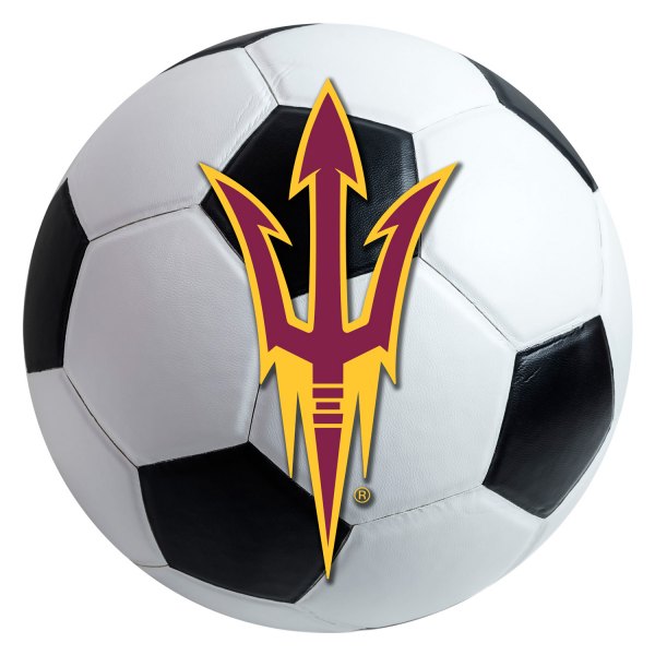 FanMats® - Arizona State University 27" Dia Nylon Face Soccer Ball Floor Mat with "Pitchfork" Logo