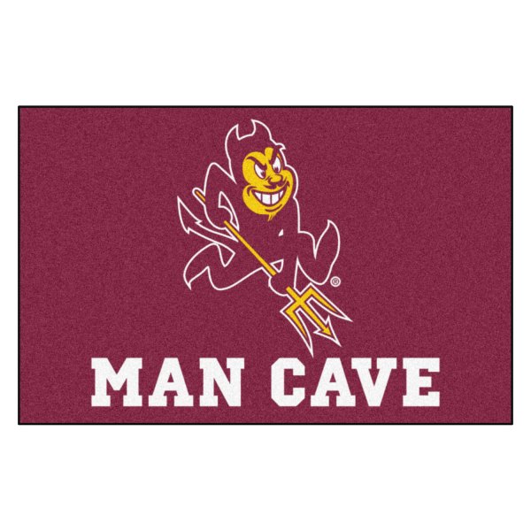 FanMats® - Arizona State University 19" x 30" Nylon Face Man Cave Starter Mat with "Sparky" Logo