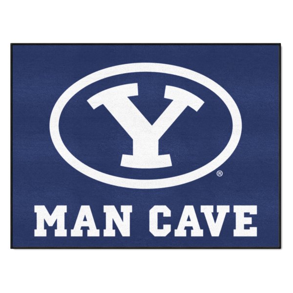 FanMats® - Brigham Young University 33.75" x 42.5" Nylon Face Man Cave All-Star Floor Mat with "Oval Y" Logo