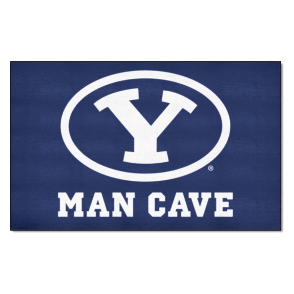 FanMats® - Brigham Young University 60" x 96" Nylon Face Man Cave Ulti-Mat with "Oval Y" Logo