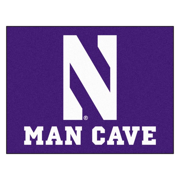 FanMats® - Northwestern University 33.75" x 42.5" Nylon Face Man Cave All-Star Floor Mat with "N" Logo
