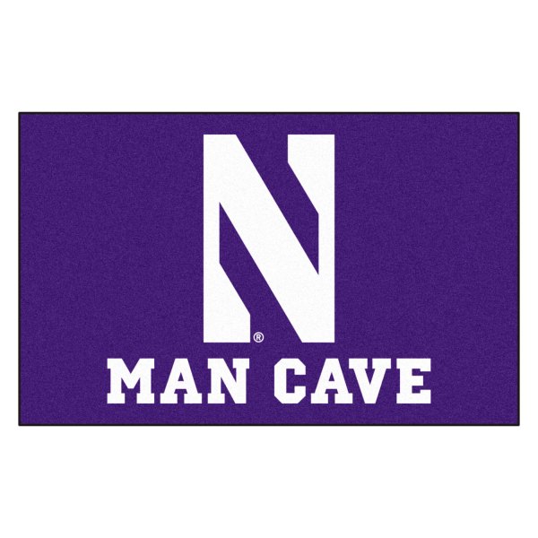 FanMats® - Northwestern University 60" x 96" Nylon Face Man Cave Ulti-Mat with "N" Logo