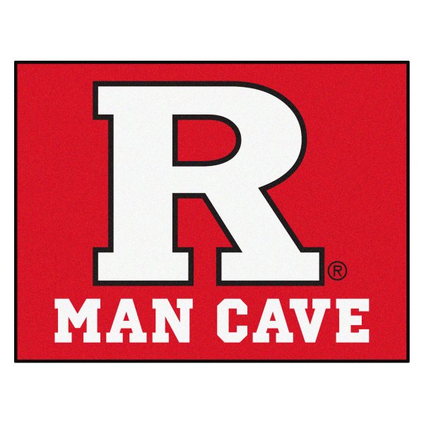 FanMats® - Rutgers University 33.75" x 42.5" Nylon Face Man Cave All-Star Floor Mat with "Block R" Logo