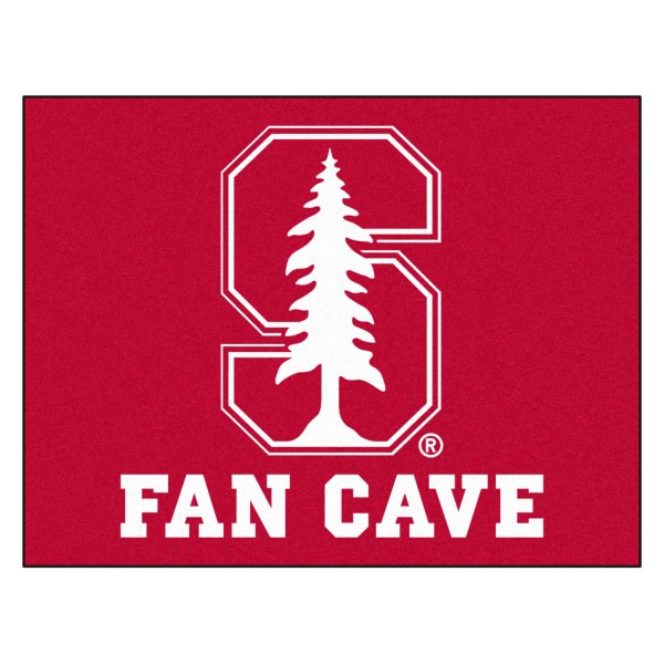 FanMats® - Stanford University 33.75" x 42.5" Nylon Face Man Cave All-Star Floor Mat with "S with Cardinal" Logo