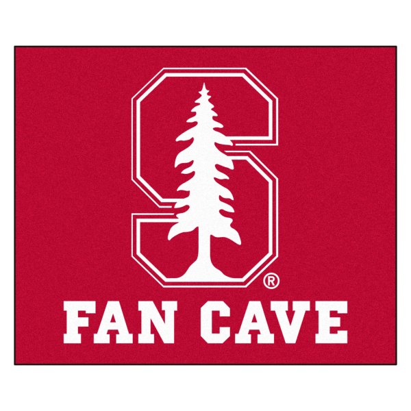 FanMats® - Stanford University 59.5" x 71" Nylon Face Man Cave Tailgater Mat with "S with Cardinal" Logo