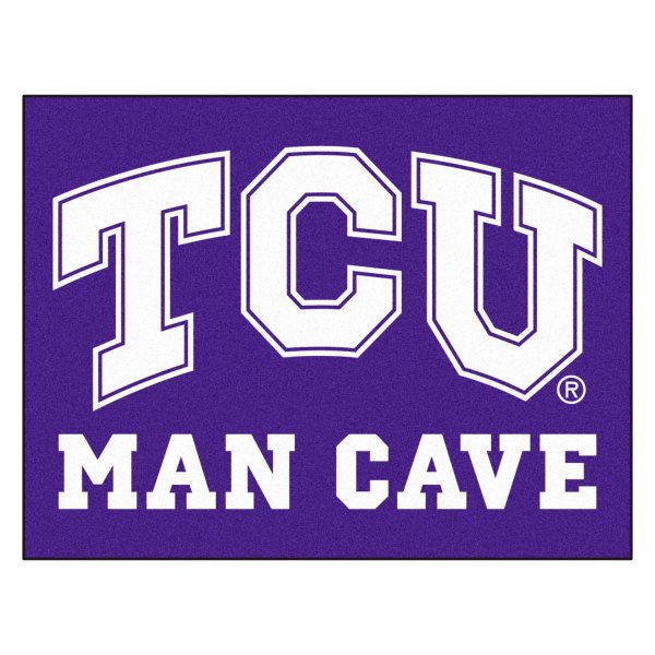 FanMats® - Texas Christian University 33.75" x 42.5" Nylon Face Man Cave All-Star Floor Mat with "TCU" Logo