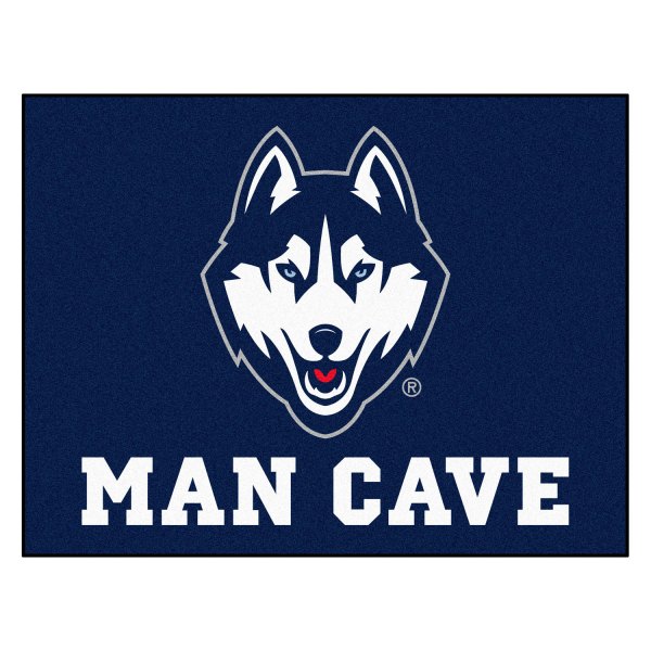 FanMats® - University of Connecticut 33.75" x 42.5" Nylon Face Man Cave All-Star Floor Mat with "UCONN" Wordmark