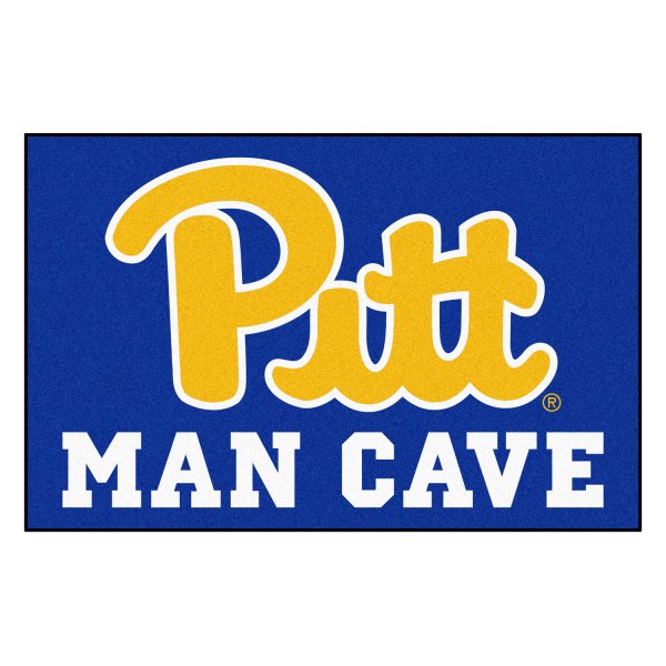 FanMats® - University of Pittsburgh 19" x 30" Nylon Face Man Cave Starter Mat with "Script Pitt" Logo