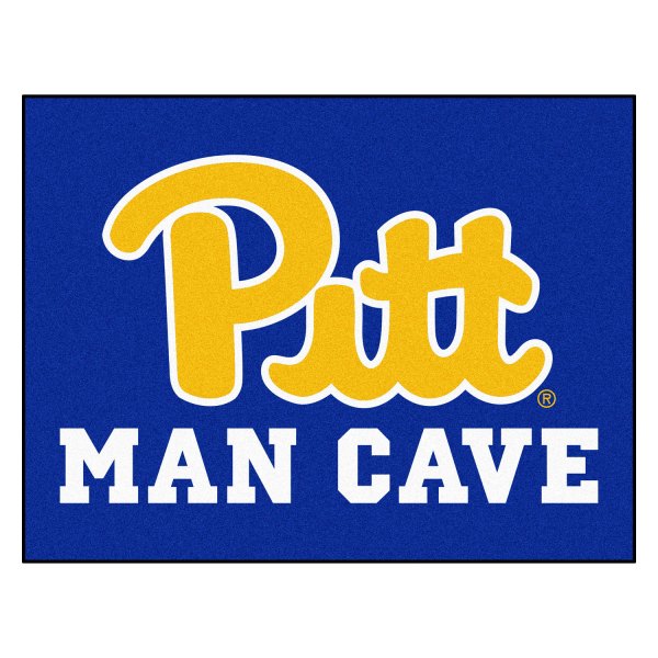 FanMats® - University of Pittsburgh 33.75" x 42.5" Nylon Face Man Cave All-Star Floor Mat with "Script Pitt" Logo