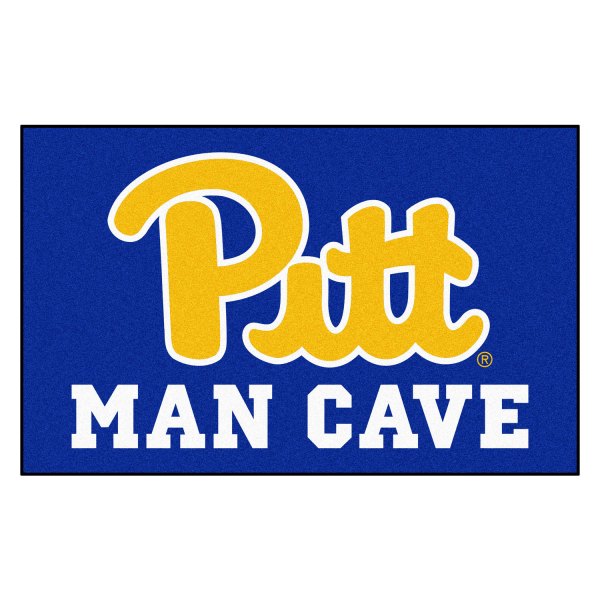 FanMats® - University of Pittsburgh 60" x 96" Nylon Face Man Cave Ulti-Mat with "Script Pitt" Logo