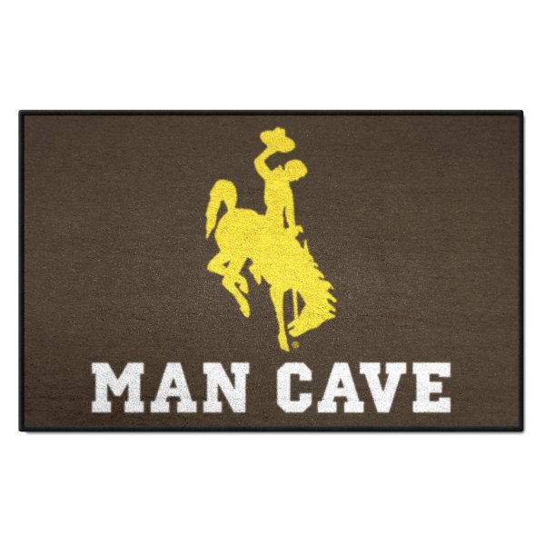 FanMats® - University of Wyoming 19" x 30" Nylon Face Man Cave Starter Mat with "Bucking Cowboy" Logo