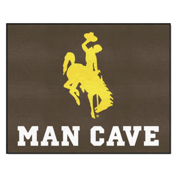 FanMats® - University of Wyoming 33.75" x 42.5" Nylon Face Man Cave All-Star Floor Mat with "Bucking Cowboy" Logo