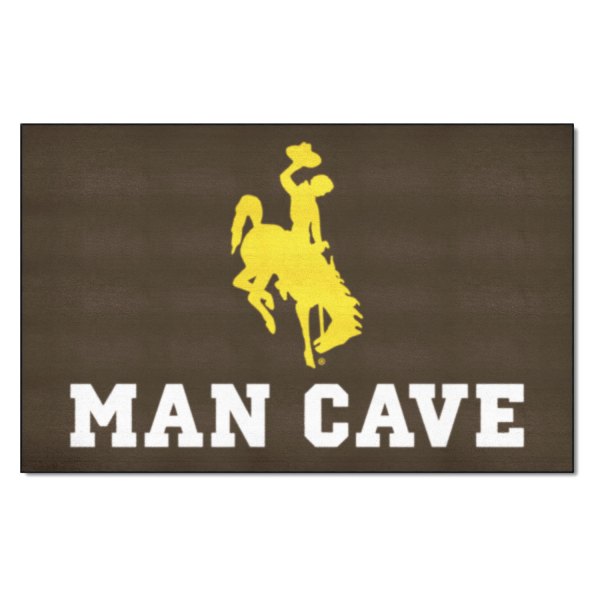 FanMats® - University of Wyoming 60" x 96" Nylon Face Man Cave Ulti-Mat with "Bucking Cowboy" Logo
