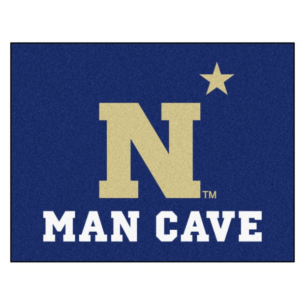 FanMats® - U.S. Naval Academy 33.75" x 42.5" Nylon Face Man Cave All-Star Floor Mat with "N" Primary Logo