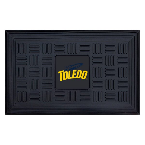 FanMats® - University of Toledo 19.5" x 31.25" Ridged Vinyl Door Mat with "Rocket & Toledo" Logo