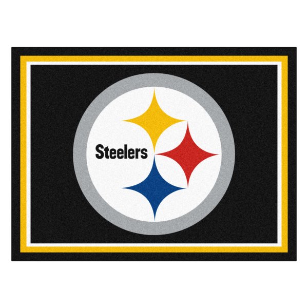 FanMats® - Pittsburgh Steelers 96" x 120" Nylon Face Ultra Plush Floor Rug with "Steelers" Logo