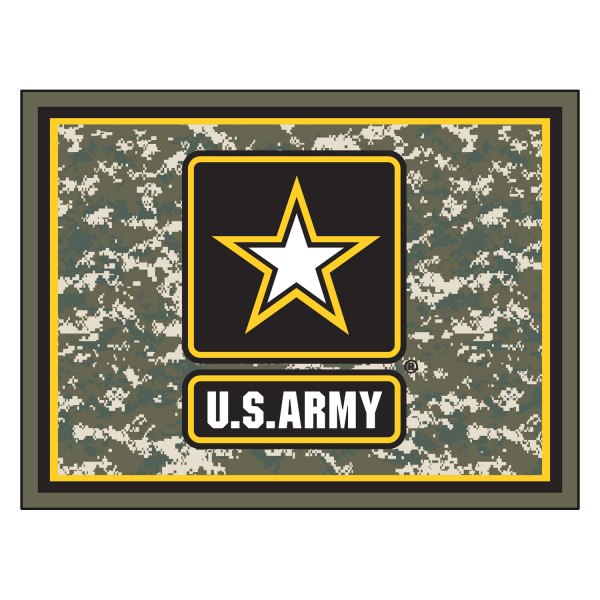 FanMats® - U.S. Army 96" x 120" Nylon Face Ultra Plush Floor Rug with "U.S Army" Official Logo